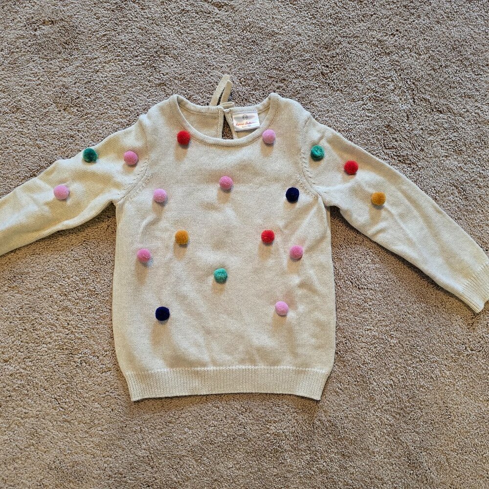 NWOT Hannah Andersson Pom Pom Sweater 110